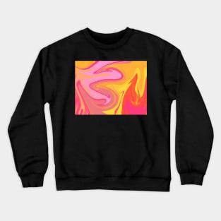 Red and Orange Marble Pattern Art Crewneck Sweatshirt